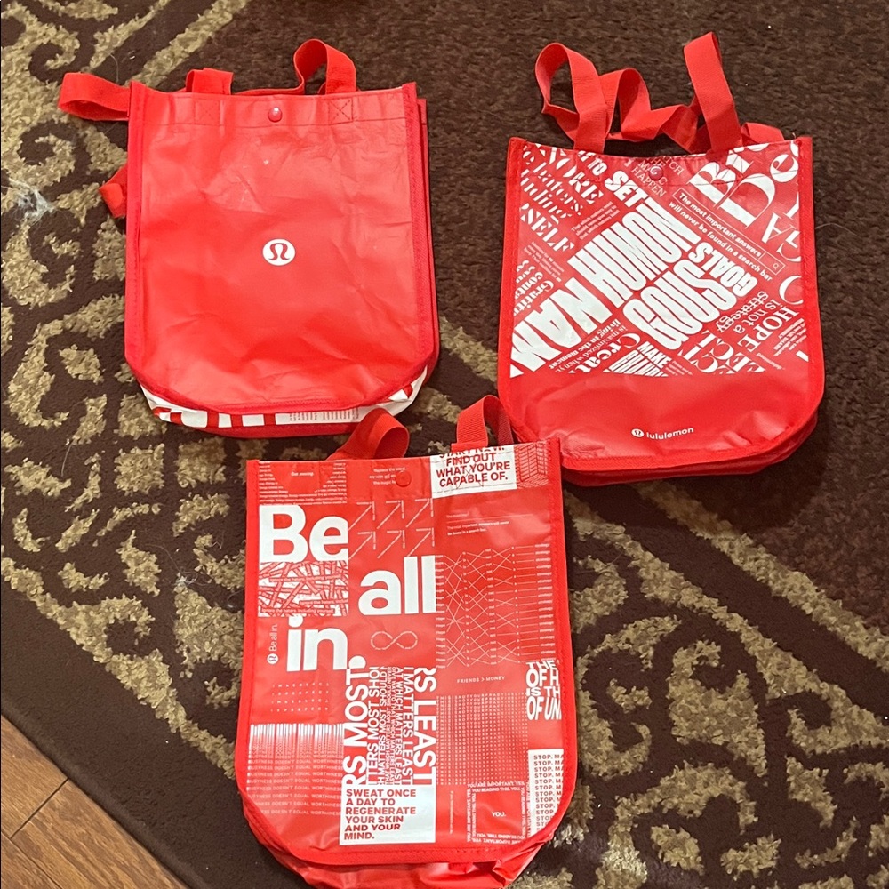 lululemon athletica Red Tote Bags